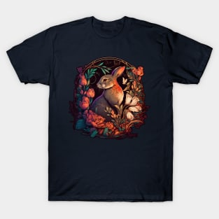 Rabbit and flowers T-Shirt